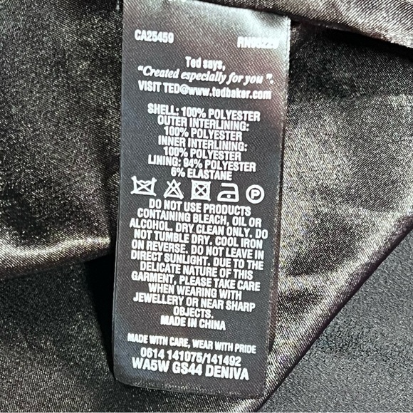 Ted Baker London Deniva Shadow Flora Full Skirt Black Size 4 Cocktail Date Night - Picture 13 of 16